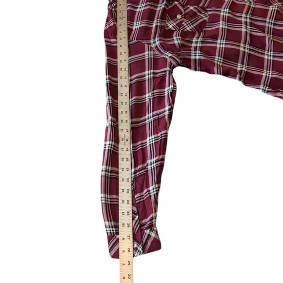 Torrid size 2 lightweight button down plaid shirt - Picture 4 of 8